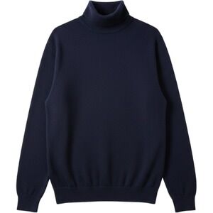 Club Room Turtleneck Sweater Mens XL Navy Blue Merino Wool Blend Classic Preppy